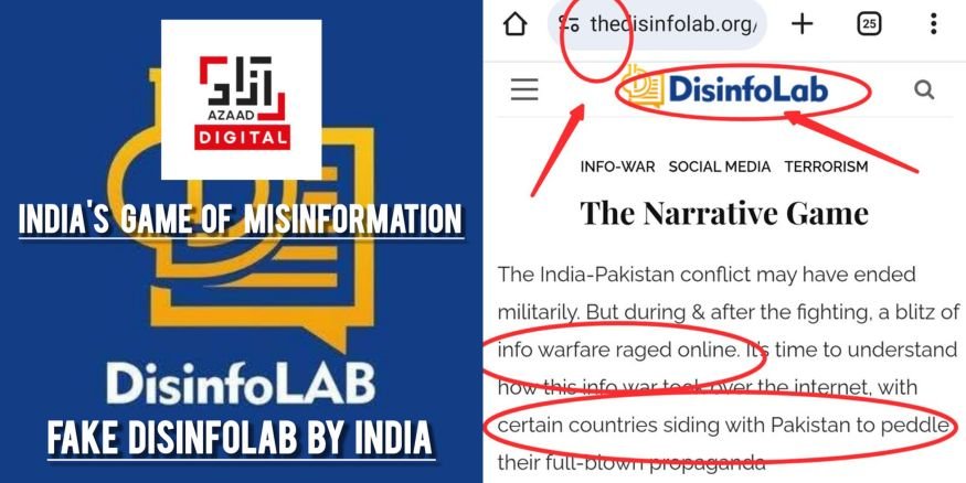 Azaad Fact Check exposes fake Indian "Disinfolab" imitating European organisation to spread misinformation