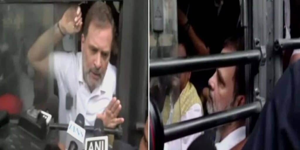 Rahul Gandhi, Priyanka Gandhi arrested during Delhi protest; video from police van goes viral