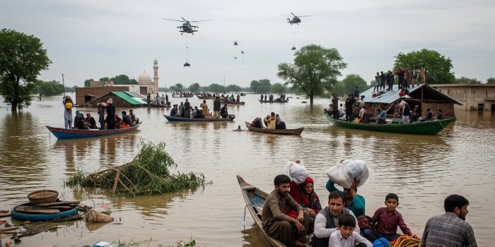 Floodwaters surround Jallapur Pirwala, mass evacuation underway