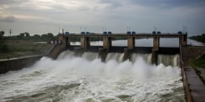 High water pressure at Shershah Barrage in Multan