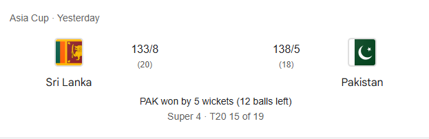 Pakistan vs Sri Lanka in Asia Cup 2025 Super Four