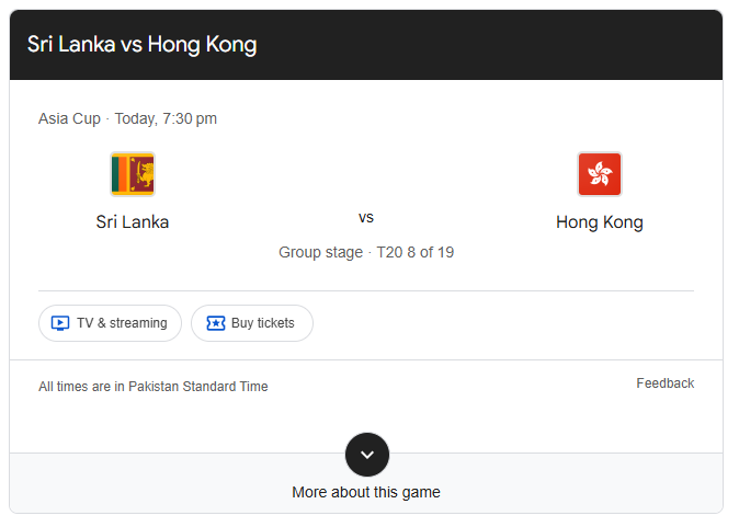 HKG vs SL Asia Cup 2025: Sri Lanka face Hong Kong in match 8