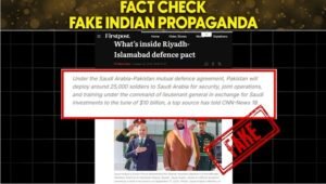 Indian Media’s False Claims on Pak-Saudi Defense Pact exposed