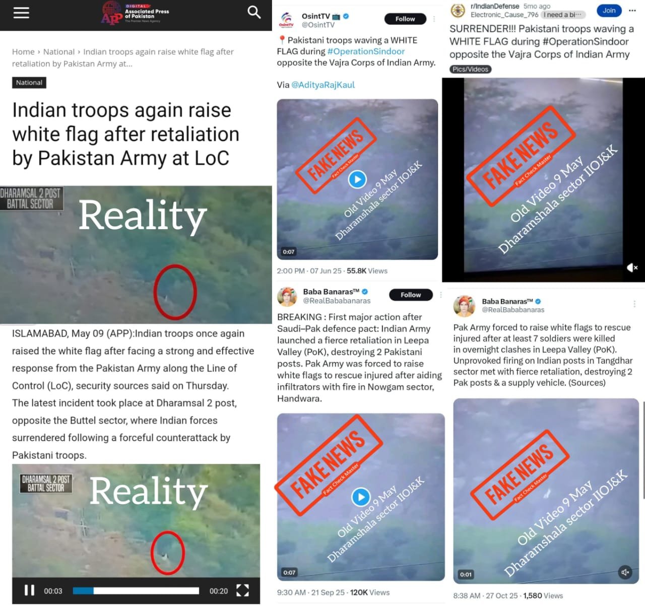 Pakistani posts in Leepa Valley