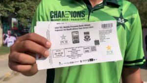 Free tickers for test match