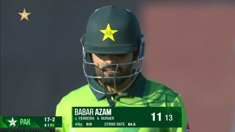 Babar Azam disappoints fans in second ODI in Pakistan vs South Africa match