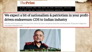 Indian chief of defence staff criticizes domestic defence industry
