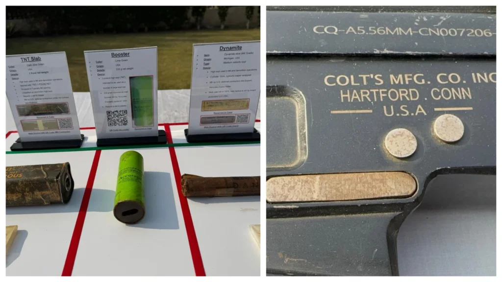 US-made weapons seized from Fitna al Khwarij militants in KP