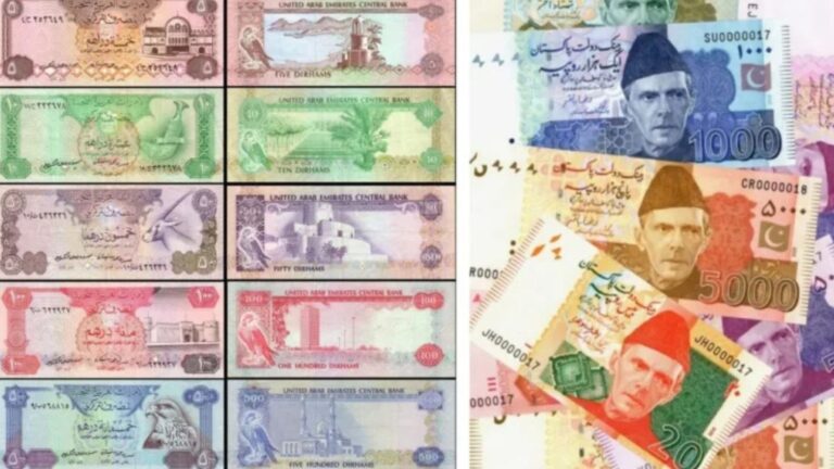 Dirham and Rupee