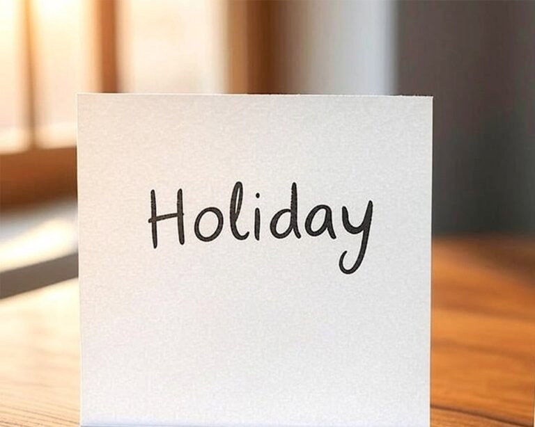 holiday schedule