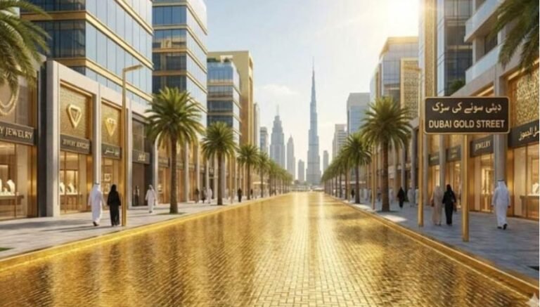Dubai has announced the construction of the world’s first gold street.