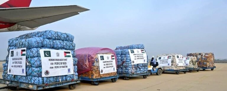 Pakistan sends 29th consignment of humanitarian aid to Gaza