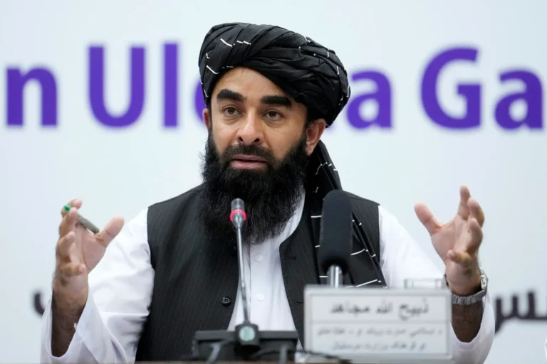 Taliban spokesperson Zabihullah Mujahid