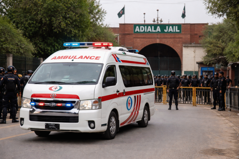 Ambulance and doctors reach Adiala jail to attend Imran Khan