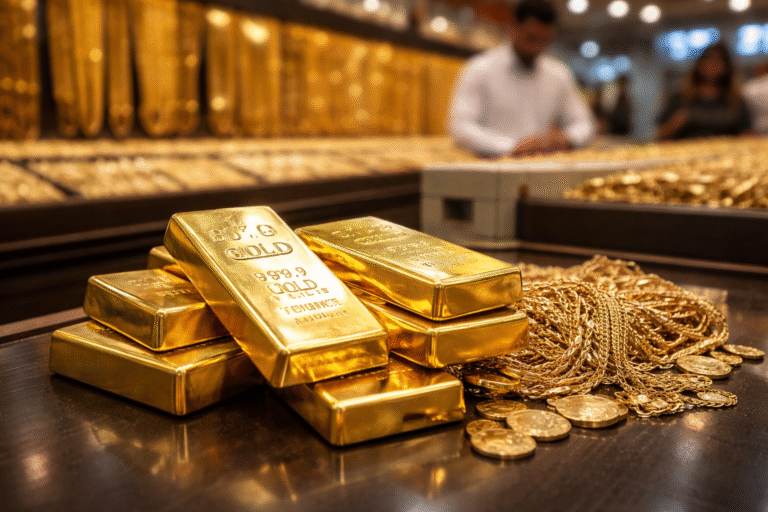 Gold prices dip after recent record highs