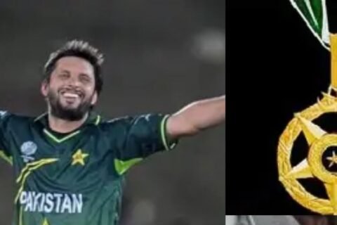 Shahid Afridi receives Hilal e Imtiaz