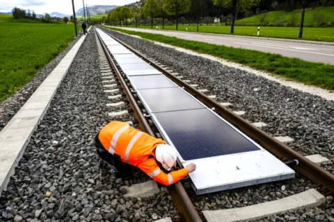 Train Tracks Into Solar Power Plants