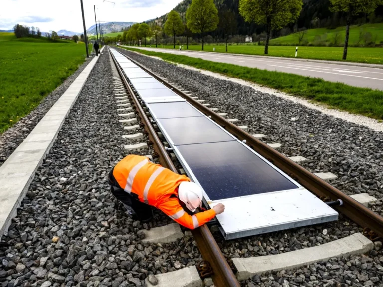 Train Tracks Into Solar Power Plants