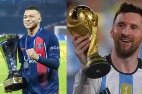 Kylian Mbappé breaks lionel Messi's scoring record