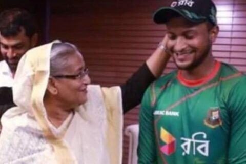 Sheikh Hasina’s appearance alongside Shakib Al Hasan