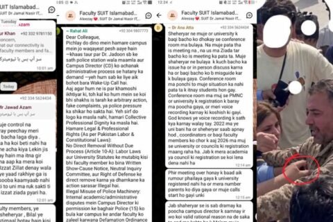 Evidence of Harassment at Sarhad University