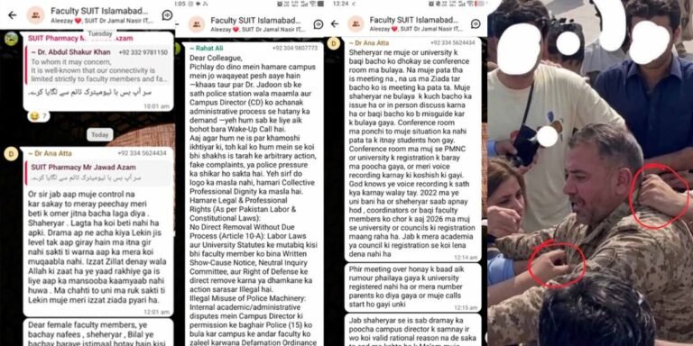 Evidence of Harassment at Sarhad University