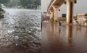 torrential monsoon rain
