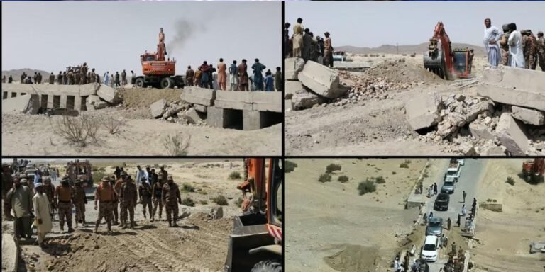 FC restores bridge on N-40 Highway near Mastung after terrorist attack