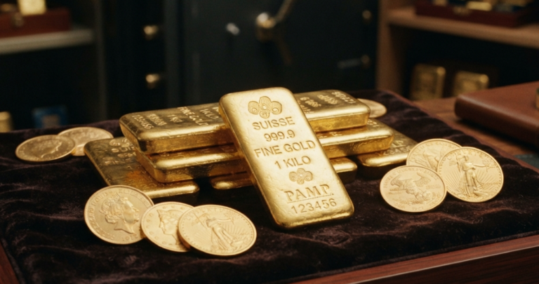 Gold prices fall to five month low