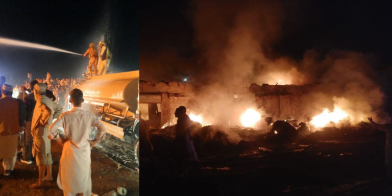 Security Forces Rapidly Mobilized After Fire Erupts in Chaman