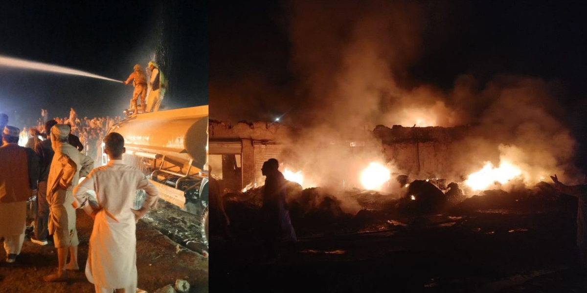 Security Forces Rapidly Mobilized After Fire Erupts in Chaman
